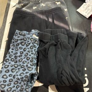 Carter's Black and Blue Leopard Kids Leggings Pack